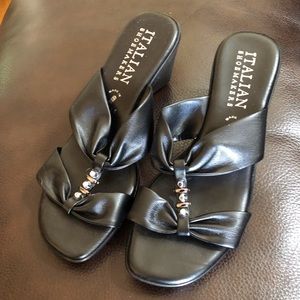 Italian Shoemakers Rhinestone Wedge 8 WORN ONCE